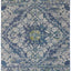 6' X 9' Gray Blue and Ivory Oriental Power Loom Area Rug