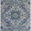 6' X 9' Gray Blue and Ivory Oriental Power Loom Area Rug