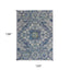 6' X 9' Gray Blue and Ivory Oriental Power Loom Area Rug