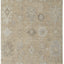 6' X 9' Tan and Ivory Wool Floral Hand Knotted Area Rug