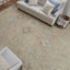 6' X 9' Tan and Ivory Wool Floral Hand Knotted Area Rug