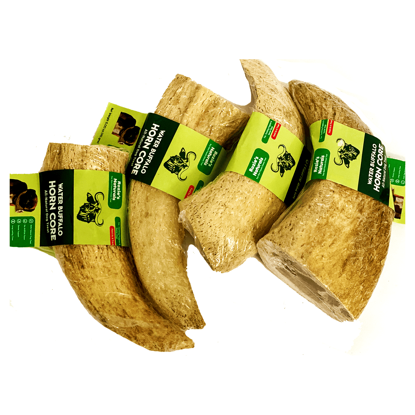 Water Buffalo Horn Core Dog Chews - Crunchy Dental Treats for Aggressive & Powerful Chewers