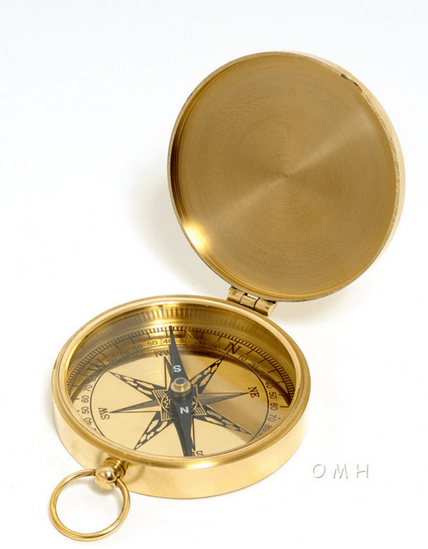 Elegant Brass Marine Lid Compass