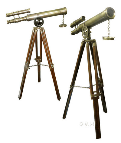 Elegant 18-Inch Functional Brass Harbor Telescope Replica With Adjustable Rosewood Stand