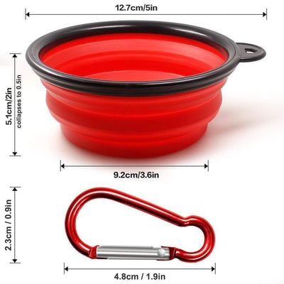 Yap & Paw Collapsible Travel Pet Bowl - Set of 3 Bright, Portable Silicone Bowls