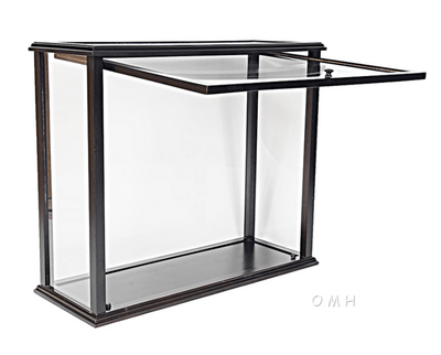 Elegant Mahogany Table Top Display Case For Mid-Size Ships