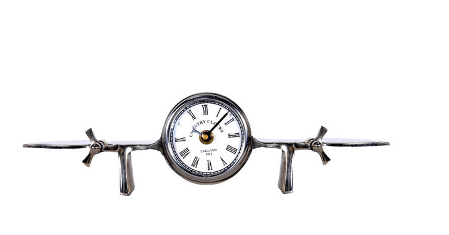 Aviation-Inspired Hand-Cast Aluminium Table Clock