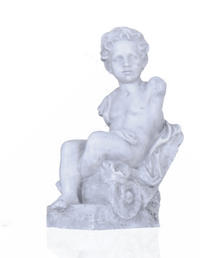 Vintage Boy Sitting Statue By Anne Home