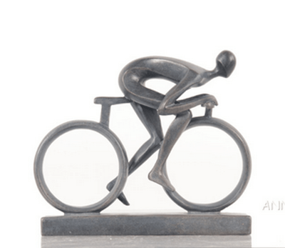 Minimalist Resin Cyclist Statue For Modern Home Decor