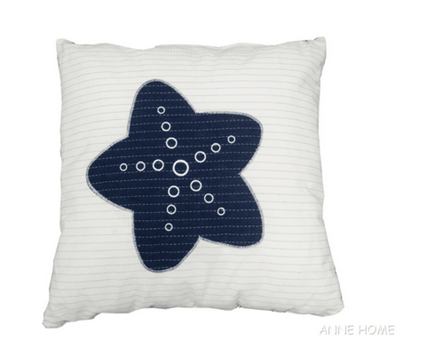 Anne Home White Star Decorative Pillow