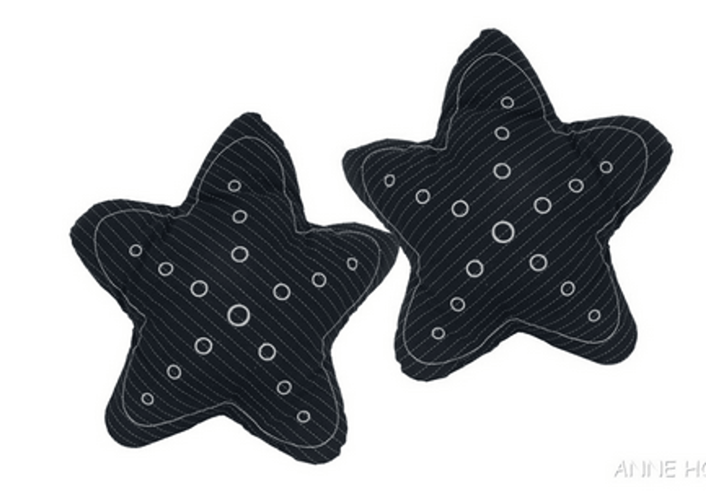 Anne Home Set Of 2 Blue Star-Shaped Pillows