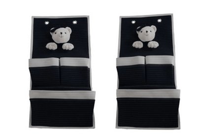 Anne Home Bear-Themed 3-Pocket Wall Hanger Set For Kids