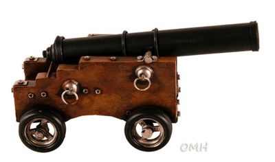 Handcrafted Historical Warship Cannon Model