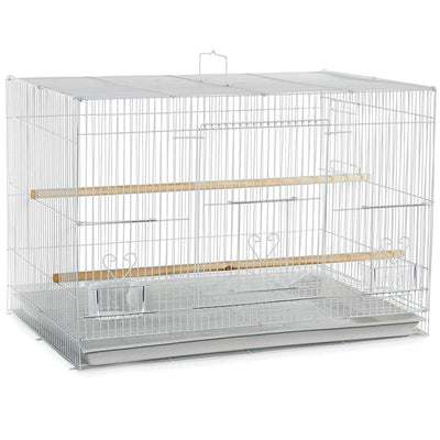 A & E Cages Flight Cage in Color Retail Box White 24in X 16in