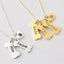 Personalized Sterling Silver Dog Mom Necklace with PawPrint & Bone Charms