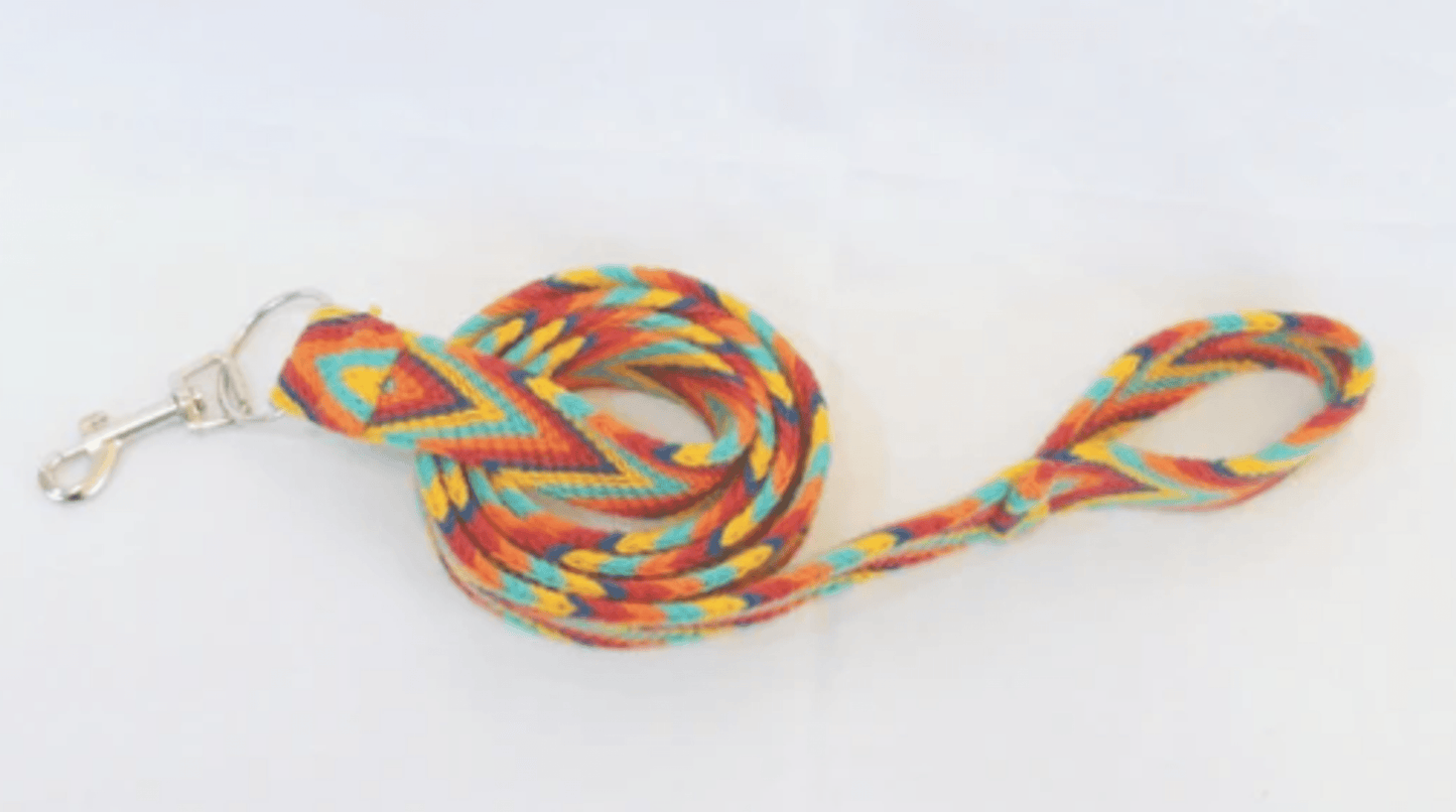 Wayuu Handcrafted MultiColor Dog Leash for Small to Medium Pets