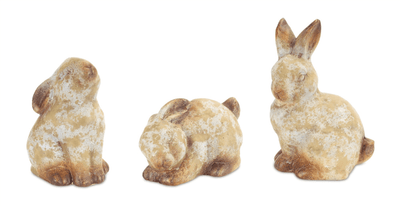 Elegant Terracotta Rabbit Set Of 6 - 9"H