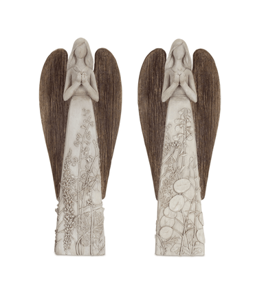 Resin Garden Angels Set Of 2 - 14"H