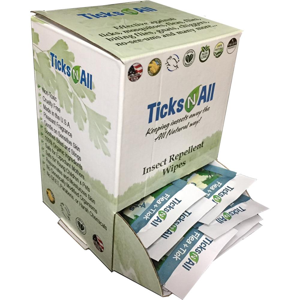 Ticks-N-All All Natural Flea and Tick Wipes for Cats