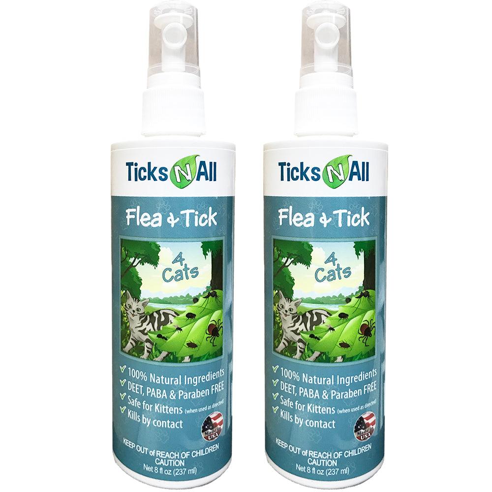 Ticks-N-All All Natural Flea & Tick Repellent for Cats - 8oz (2 pack)