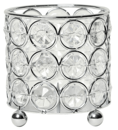 Elegant Designs Elipse Crystal Decorative Vase And Candle Holder