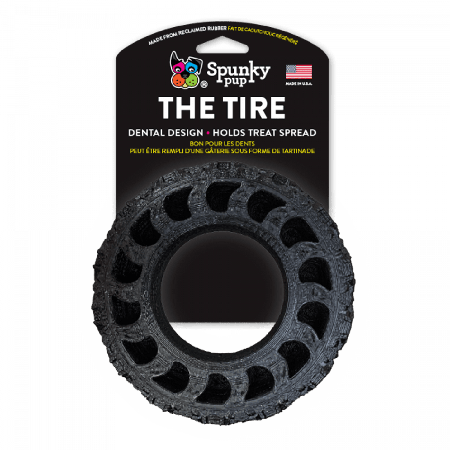 Eco-Friendly Reclaimed Rubber Dog Chew Toy - The Tire by Spunky Pup