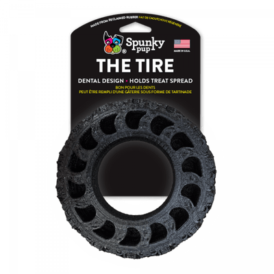 Eco-Friendly Reclaimed Rubber Dog Chew Toy - The Tire by Spunky Pup