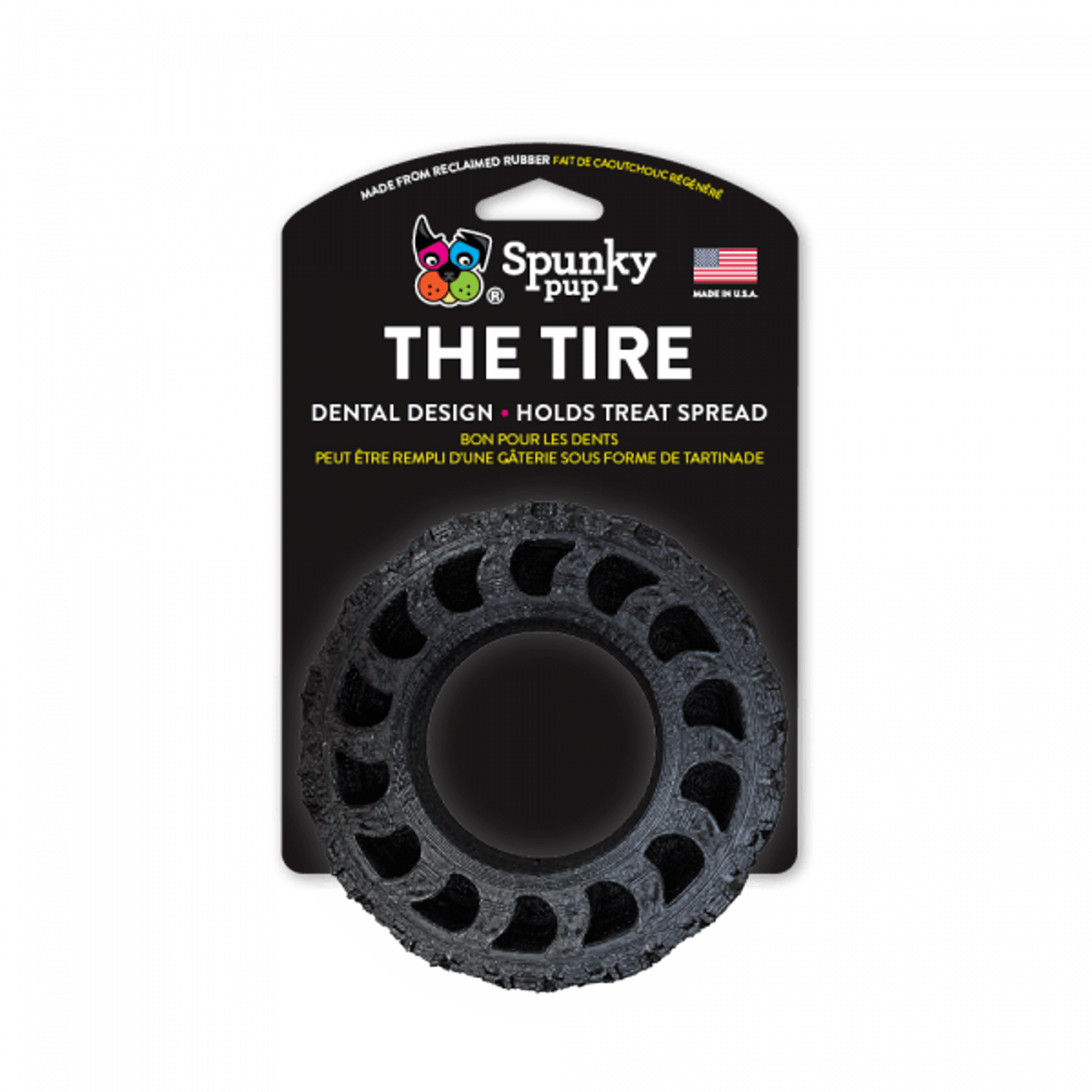 Eco-Friendly Reclaimed Rubber Dog Chew Toy - The Tire by Spunky Pup