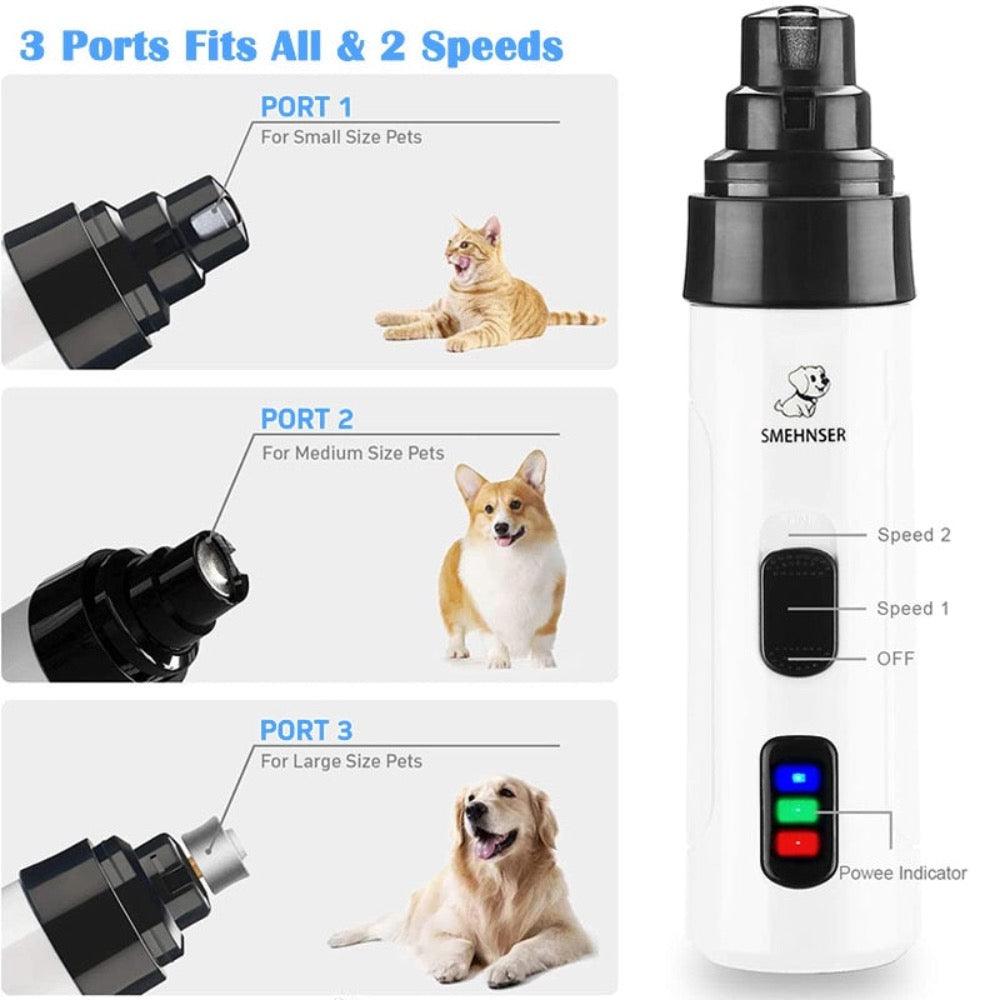 Rechargeable Cordless Pet Nail Trimmer with Quiet Motor