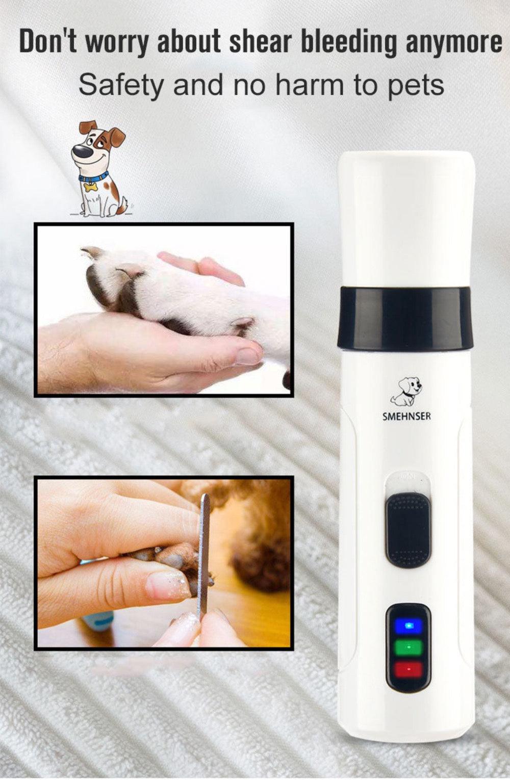 Rechargeable Cordless Pet Nail Trimmer with Quiet Motor