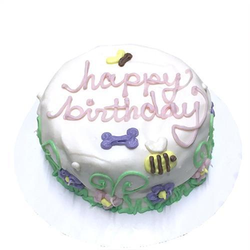 Personalized Designer Dog Cake with Yogurt Coating - Perfect Treat for Your Furry Friend