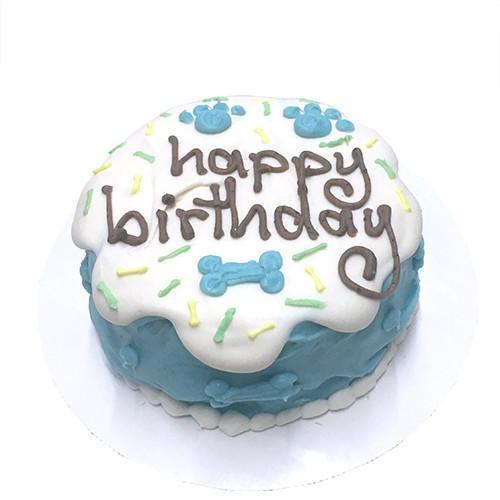 Luxury Personalized Designer Dog Cake with Blue Sprinkles