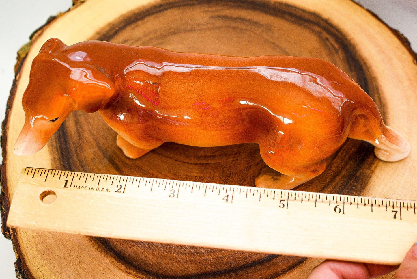 Elegant Porcelain Dachshund Figurine