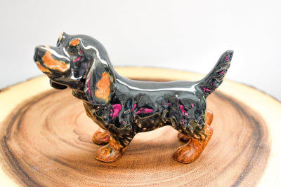 Vintage J. W. Co. Dachshund Porcelain Figurine