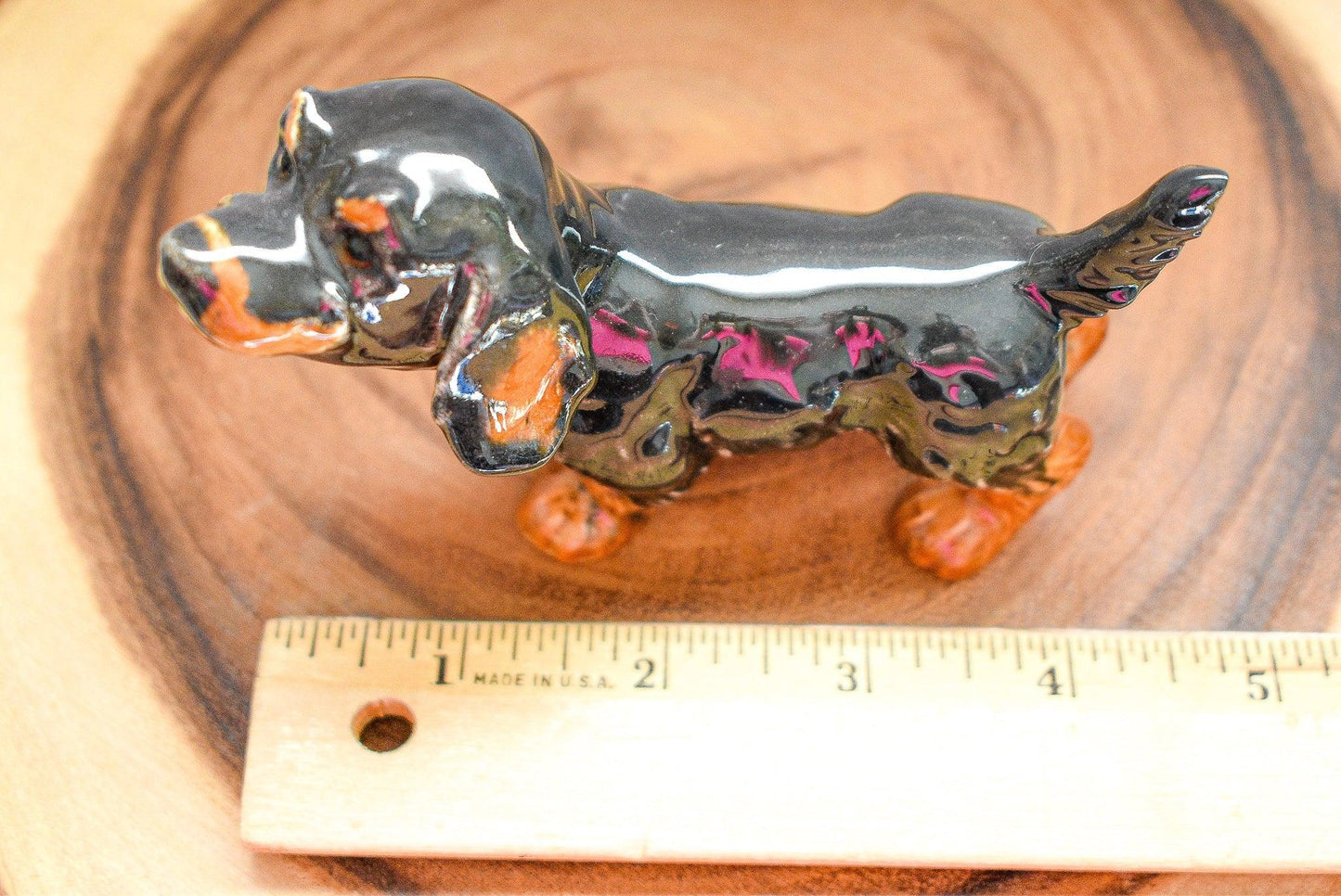 Vintage J. W. Co. Dachshund Porcelain Figurine