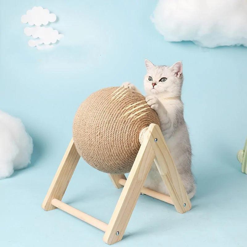 Wooden Cat Scratching Ball: Fun and Stimulating Entertainment for Your Feline Companion