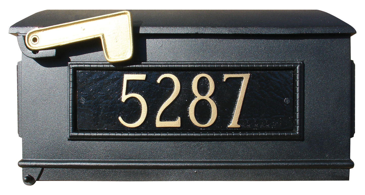 Lewiston Personalised Mailbox With Three Cast Aluminum Address Plates