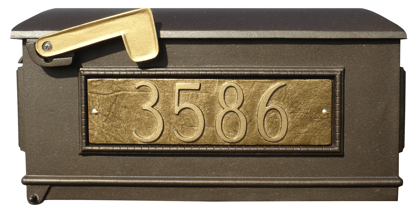 Lewiston Personalised Mailbox With Three Cast Aluminum Address Plates