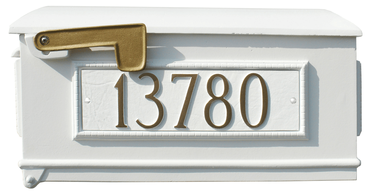 Lewiston Personalised Mailbox With Three Cast Aluminum Address Plates