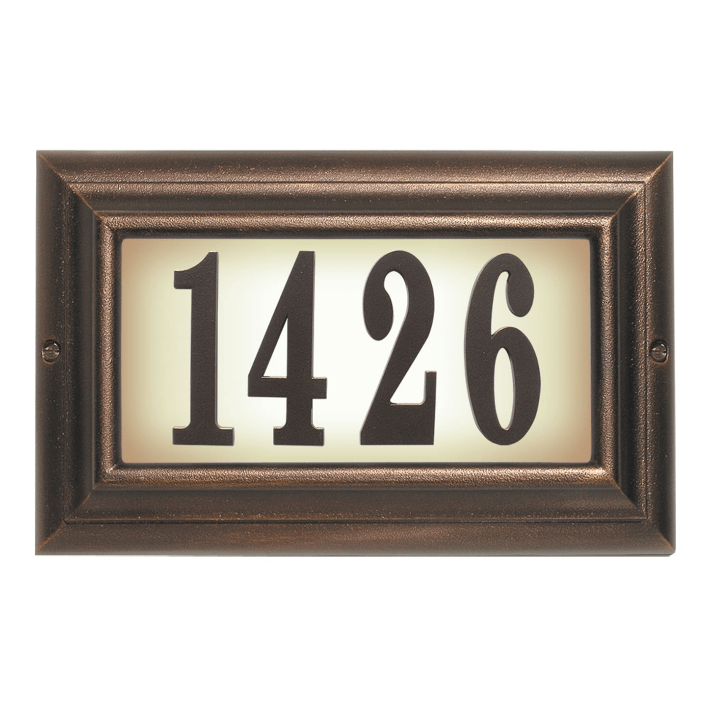 Edgewood Illuminated Cast Aluminium Address Plaque