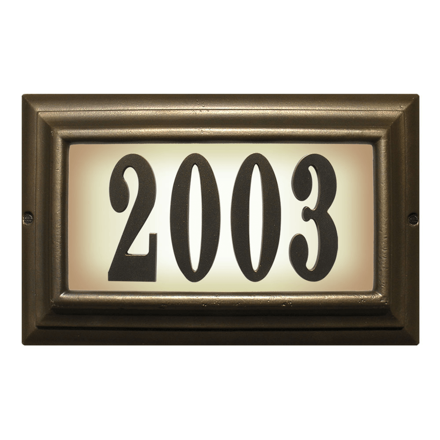 Edgewood Illuminated Cast Aluminium Address Plaque