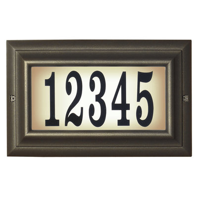 Edgewood Illuminated Cast Aluminium Address Plaque