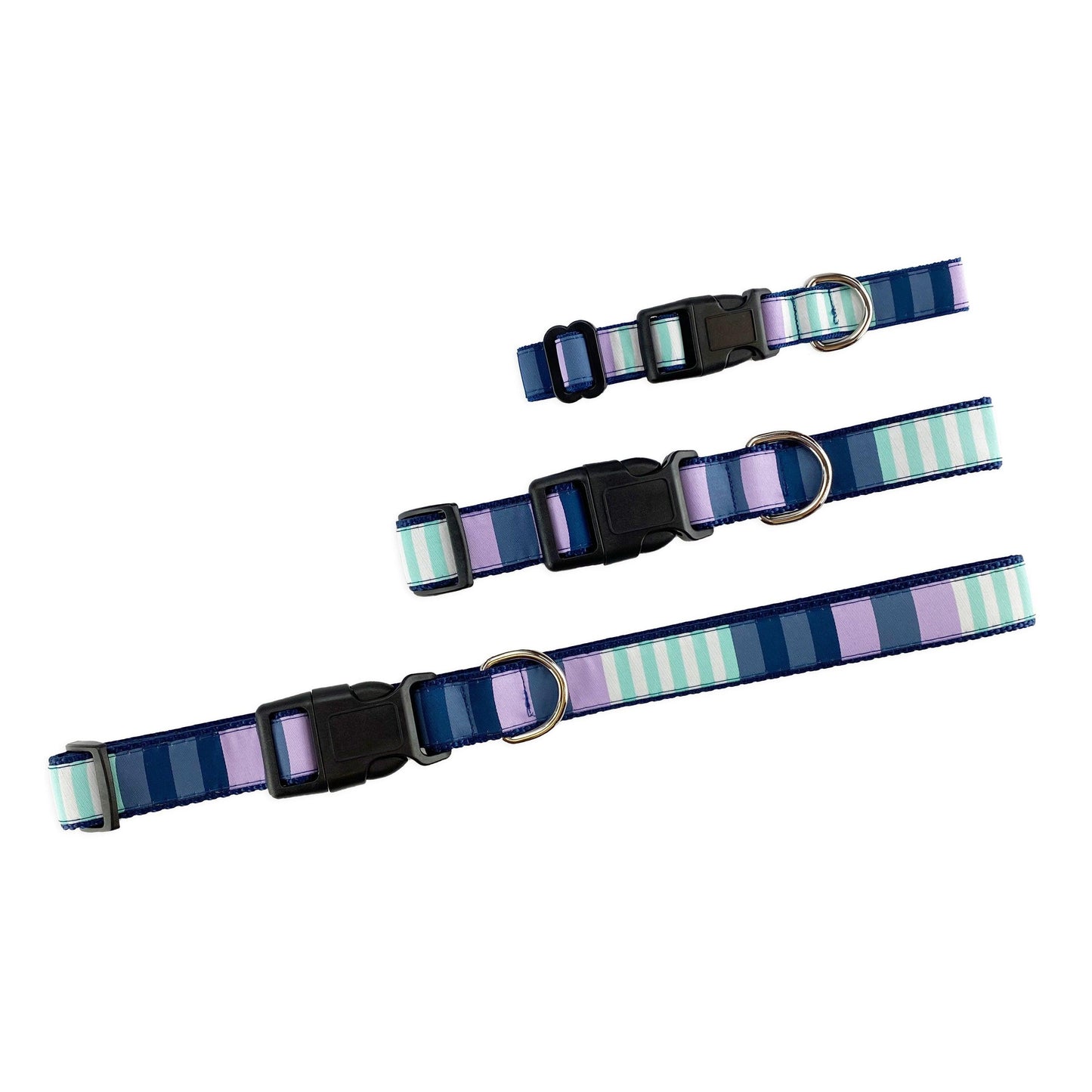 Metro Stripes Adjustable Dog Collar