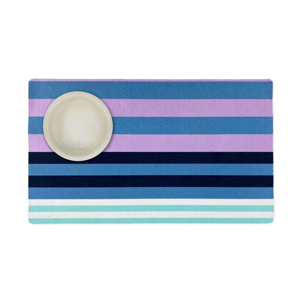 Metro Stripes Dog Bowl Mat