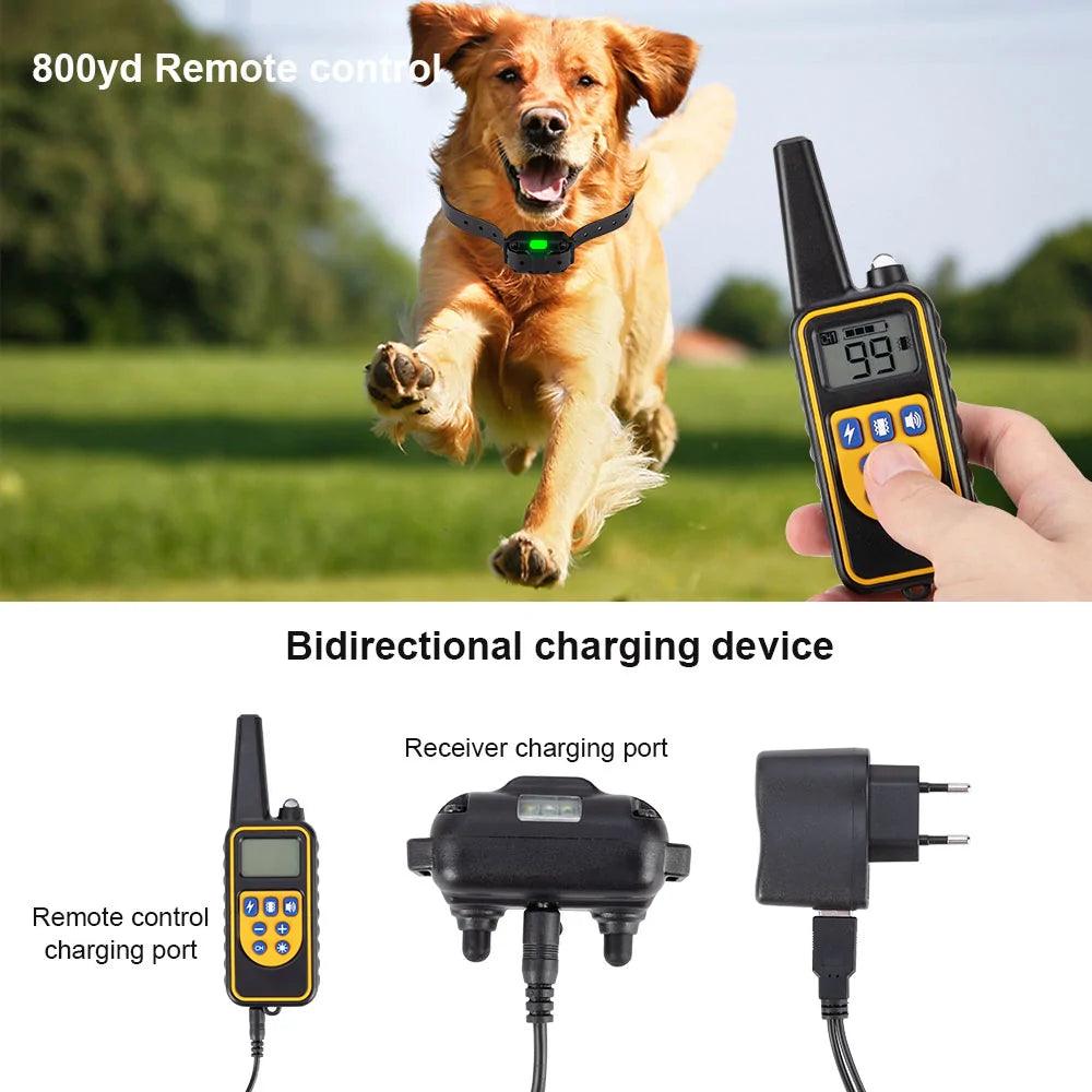 Waterproof Electric Dog Training Shock Collar with Long-Distance Remote Control