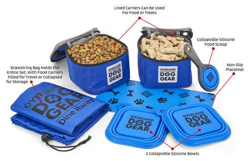 Luxury Dog Travel Food Bag Set