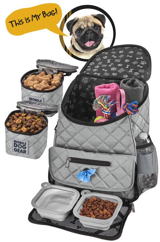 Luxury Dog Travel Backpack: Organised Weekender Bag for Stylish Pet Adventures!