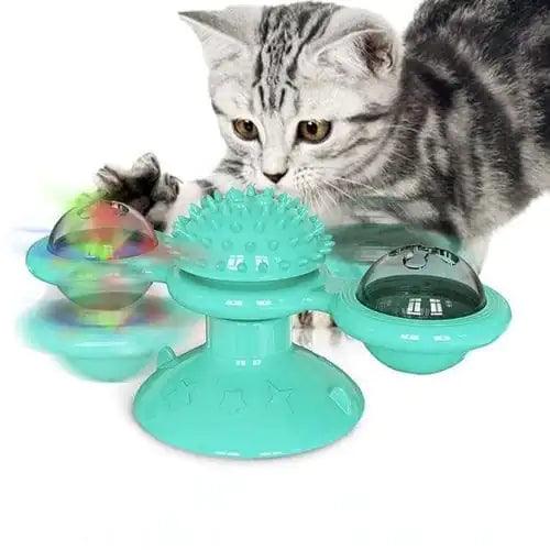 Windmill Cat Toy with Treat Compartments