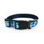 Summer Plaid Blue Dog Collar