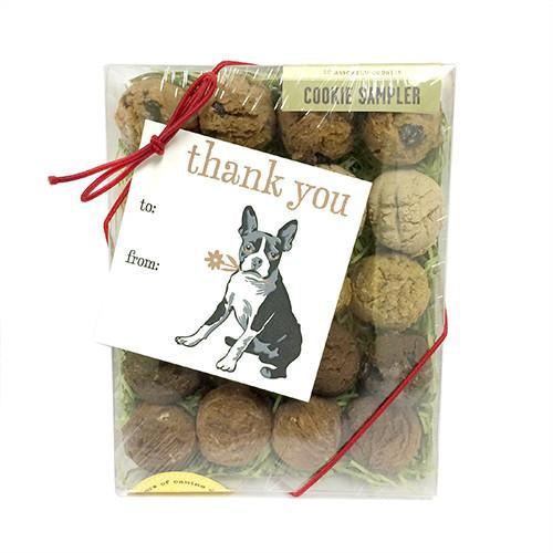 Elegant Assortment of Handcrafted Cookie Jars: 20 Treats in Thank You Gift Card Box